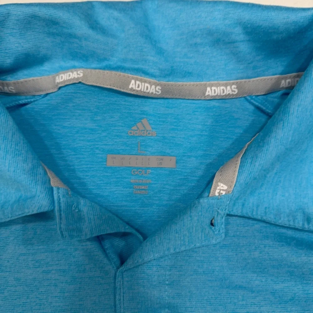 Adidas Men's Sky Blue Golf Polo Shirt